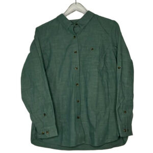 LL Bean NWOT | Forest Teal Green Long Sleeved Button Down Shirt | Petite Medium